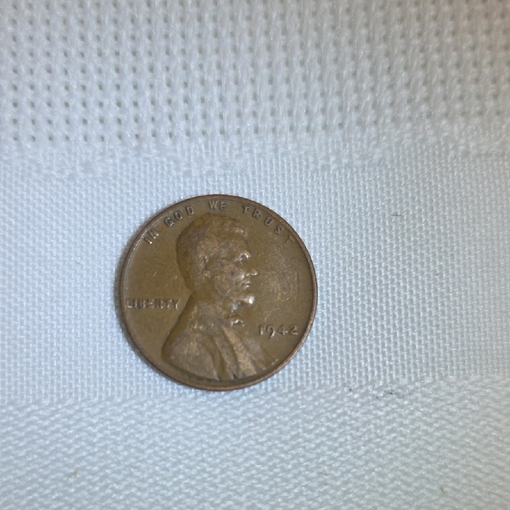 Penny Collectable 1942 Lincon Wheat Cent Copper Coin